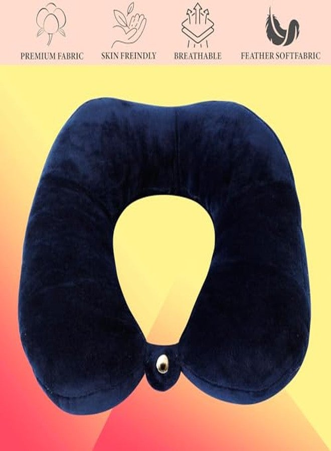 ATEVON Premium Adjustable 360 Degree Support Neck Pillow for Airplane Travel - Grey Neck Support Pillow for Ultimate Comfort - Image 4